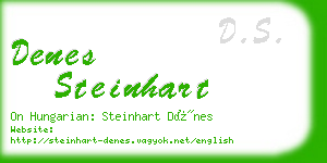 denes steinhart business card